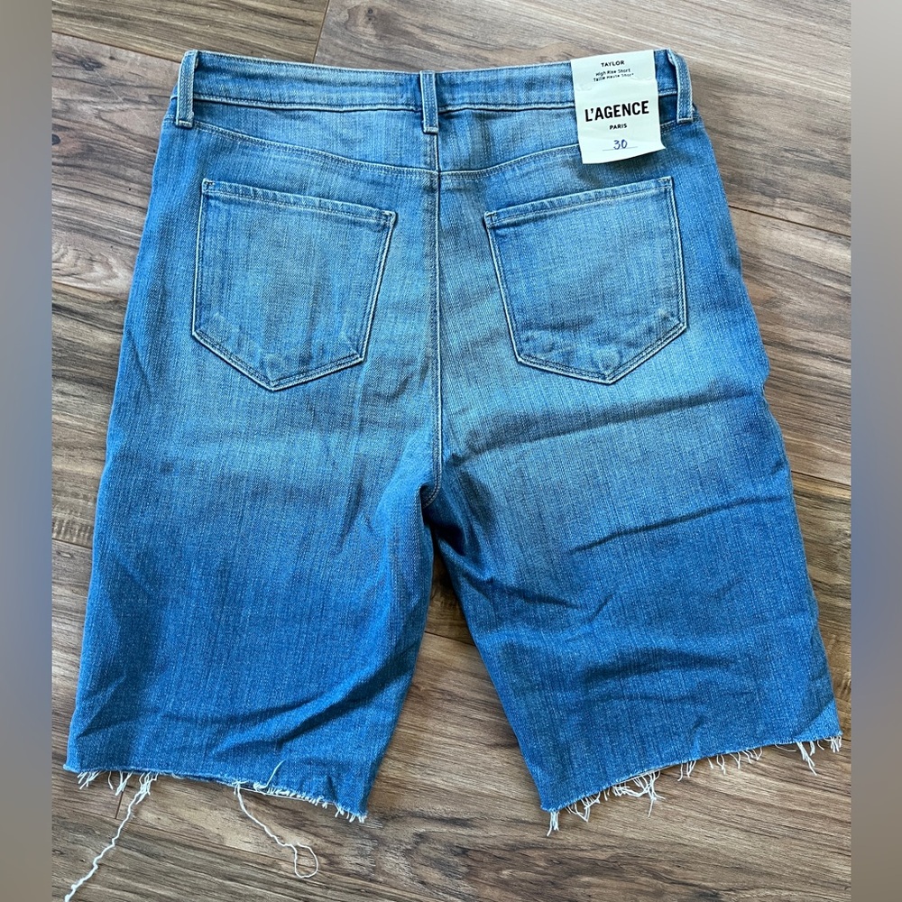 L'Agence Taylor High Rise Jean Denim Shorts 30 Size 10 anthropology - Picture 5 of 6